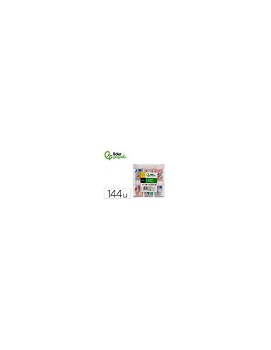 Ojo liderpapel 15 mm blanco con pupila de colores surtidos pack de 144 unidades