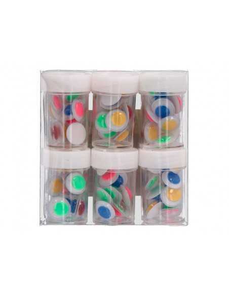 Ojo liderpapel 15 mm blanco con pupila de colores surtidos pack de 144 unidades Ojo liderpapel 15 mm blanco con pupila de colores surtidos pack de 144 unidades