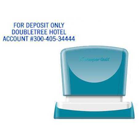Sello x'stamper quix personalizable color azul medidas 16x48 mm q-11 - Imagen 1