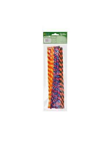 Limpiapipas de chenilla liderpapel 30 cm dos colores mate surtidos bolsa de 30 unidades