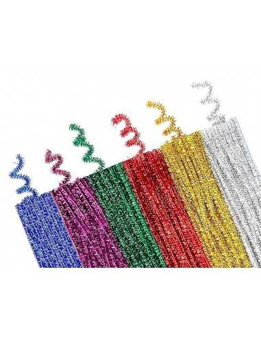Limpiapipas de chenilla liderpapel 30 cm colores brillantes surtidos bolsa de 30 unidades