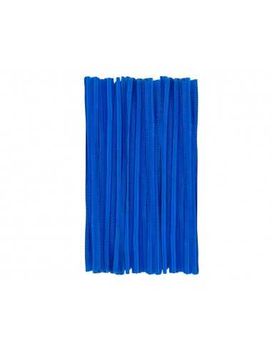 Limpiapipas de chenilla liderpapel 30 cm color azul mate bolsa de 100 unidades