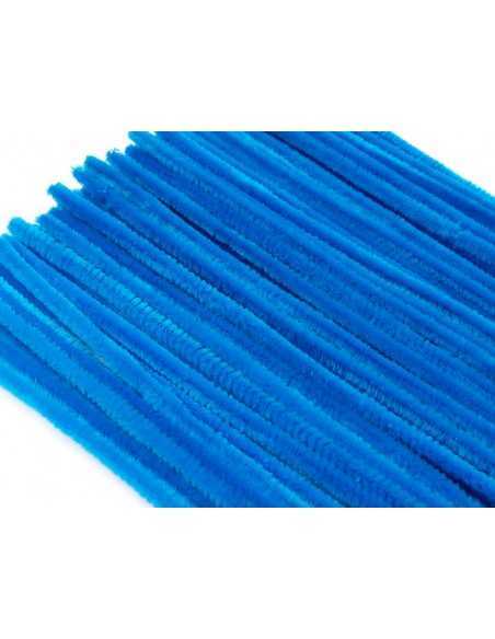 Limpiapipas de chenilla liderpapel 30 cm color azul mate bolsa de 100 unidades