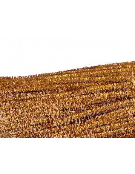 Limpiapipas de chenilla liderpapel 30 cm color oro bolsa de 100 unidades