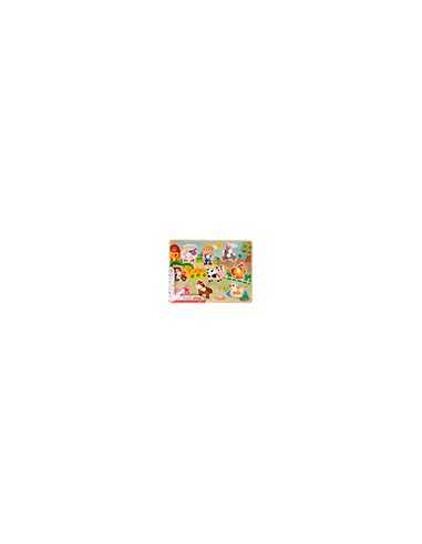 Puzle infantil imaginovo madera granja +18 meses 9 piezas 30x22,5x1,5cm