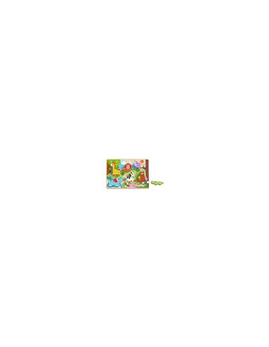 Puzle infantil imaginovo madera 3d animales +12 meses 8 piezas 29,5x22x1,7cm
