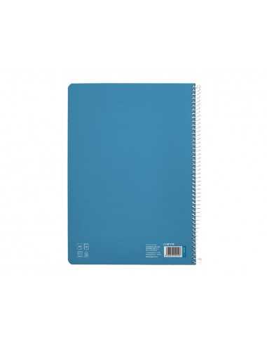 Cuaderno espiral liderpapel a4 pautaguia tapa blanda 80h 75 gr cuadro pautado 5mm color azul