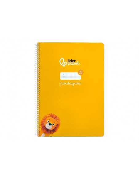 Cuaderno espiral liderpapel a4 pautaguia tapa blanda 80h 75 gr cuadro pautado 4mm color amarillo Cuaderno espiral liderpapel a4 pautaguia tapa blanda 80h 75 gr cuadro pautado 4mm color amarillo