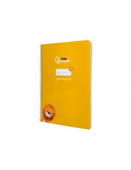 Cuaderno espiral liderpapel a4 pautaguia tapa blanda 80h 75 gr cuadro pautado 4mm color amarillo Cuaderno espiral liderpapel a4 pautaguia tapa blanda 80h 75 gr cuadro pautado 4mm color amarillo