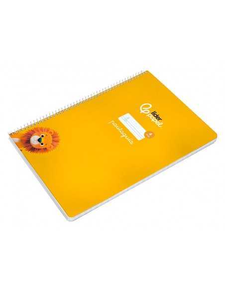 Cuaderno espiral liderpapel a4 pautaguia tapa blanda 80h 75 gr cuadro pautado 4mm color amarillo Cuaderno espiral liderpapel a4 pautaguia tapa blanda 80h 75 gr cuadro pautado 4mm color amarillo