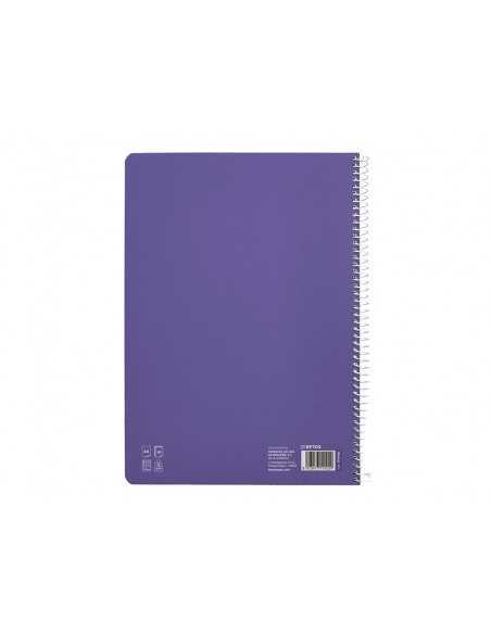 Cuaderno espiral liderpapel a4 pautaguia tapa blanda 80h 75 gr cuadro pautado 2,5mm color lila Cuaderno espiral liderpapel a4 pautaguia tapa blanda 80h 75 gr cuadro pautado 2,5mm color lila
