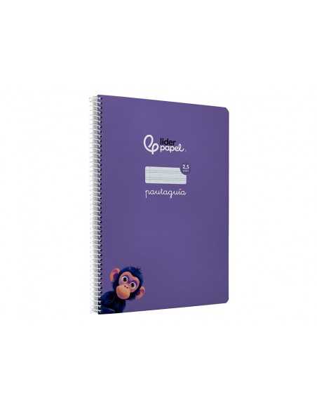 Cuaderno espiral liderpapel a4 pautaguia tapa blanda 80h 75 gr cuadro pautado 2,5mm color lila Cuaderno espiral liderpapel a4 pautaguia tapa blanda 80h 75 gr cuadro pautado 2,5mm color lila