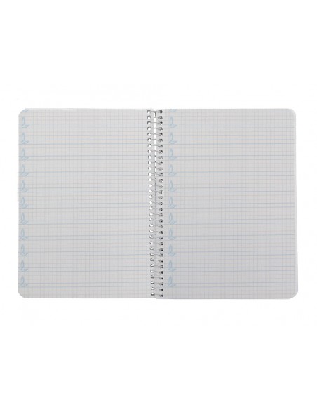 Cuaderno espiral liderpapel a5 pautaguia tapa dura 80h 90 gr cuadro pautado 4mm color rojo