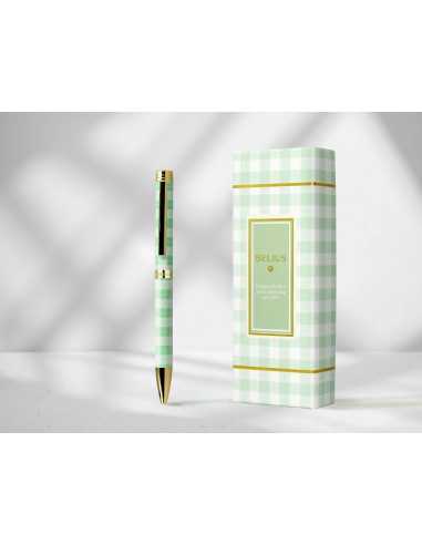 Roller belius picnic aluminio color verde dorado tinta color negro caja de diseño