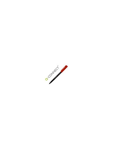 Rotulador q-connect retroproyeccion punta fibra super fina redonda 0.5 mm permanente rojo