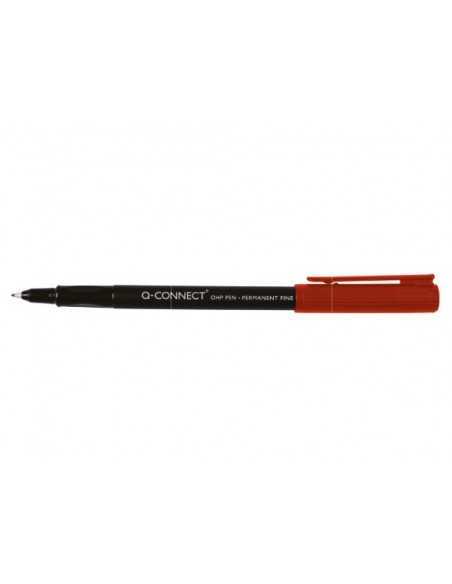 Rotulador q-connect retroproyeccion punta fibra super fina redonda 0.5 mm permanente rojo Rotulador q-connect retroproyeccion punta fibra super fina redonda 0.5 mm permanente rojo
