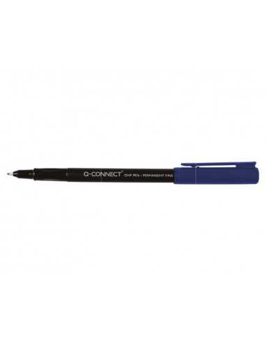 Rotulador q-connect retroproyeccion punta fibra super fina redonda 0.5 mm permanente azul
