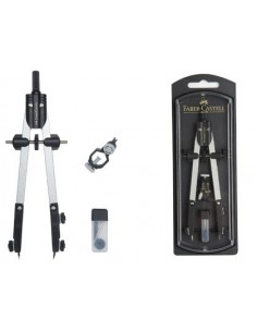 Compas faber castell escolar de ajuste rapido con adaptador universal