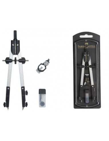 Compas faber castell escolar de ajuste rapido con adaptador universal