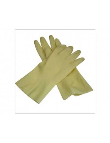Guantes de latex satinados con relieve anti deslizante sin polvo par talla mediana