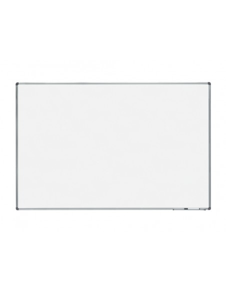 Pizarra blanca rocada lacada magnetica marco aluminio con cantoneras 120x180 cm