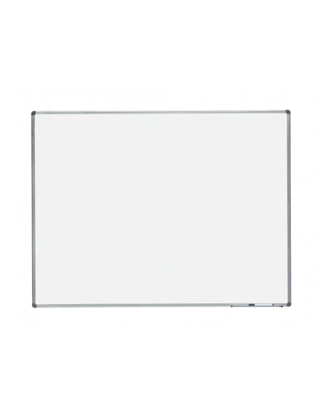 Pizarra blanca rocada lacada magnetica marco aluminio con cantoneras 120x150 cm