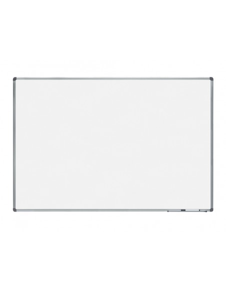Pizarra blanca rocada lacada magnetica marco aluminio con cantoneras 100x150 cm