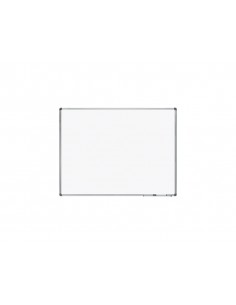Pizarra blanca rocada lacada magnetica marco aluminio con cantoneras 90x120 cm