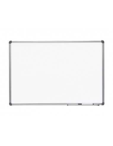 Pizarra blanca rocada lacada magnetica marco aluminio con cantoneras 60x90 cm