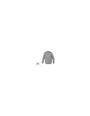 Sudadera deltaplus sweat olino con refuerzo en espalda y codos gris talla m