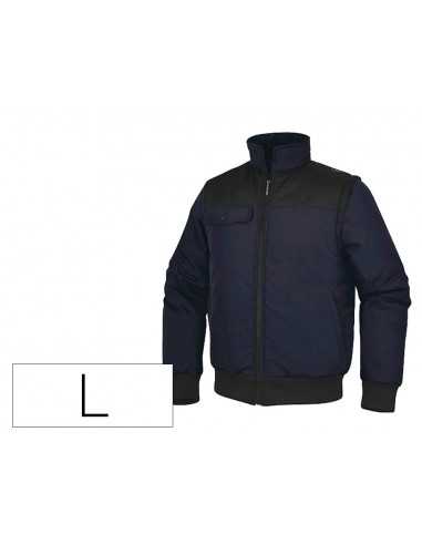 Chaleco deltaplus multibolsillos con cremallera y mangas desmontables 80% poliester 20% algodon talla l