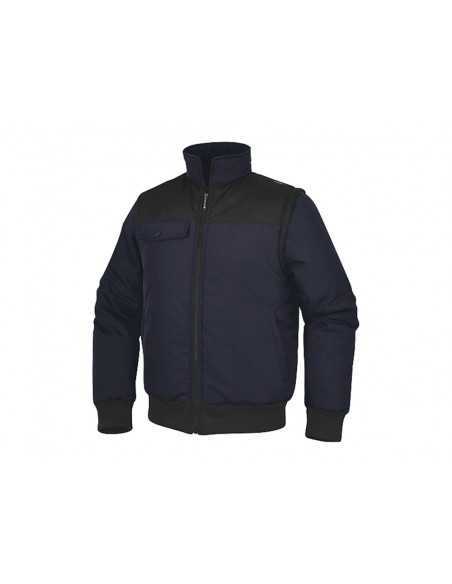 Chaleco deltaplus multibolsillos con cremallera y mangas desmontables 80% poliester 20% algodon talla l