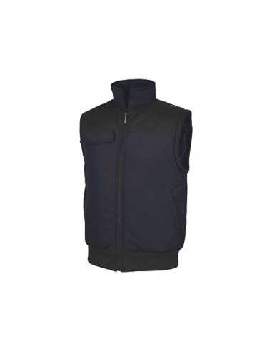 Chaleco deltaplus multibolsillos con cremallera y mangas desmontables 80% poliester 20% algodon talla