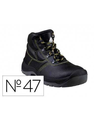Botas deltaplus de seguridad piel crupon pigmentada suela pu bi-densidad color negro talla 47
