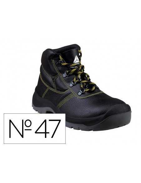 Botas deltaplus de seguridad piel crupon pigmentada suela pu bi-densidad color negro talla 47