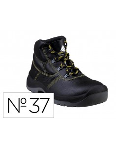 Botas deltaplus de seguridad piel crupon pigmentada suela pu bi-densidad color negro talla 37