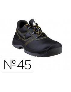 Zapatos de seguridad deltaplus piel crupon pigmentada suela pu bi densidad color negro talla 45