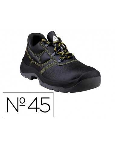 Zapatos de seguridad deltaplus piel crupon pigmentada suela pu bi densidad color negro talla 45