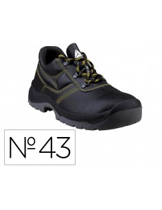 Zapatos de seguridad deltaplus piel crupon pigmentada suela pu bi densidad color negro talla 43