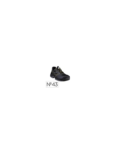 Zapatos de seguridad deltaplus piel crupon pigmentada suela pu bi densidad color negro talla 43