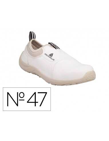 Zapatos de seguridad deltaplus microfibra pu suela pu mono-densidad color blanco talla 47