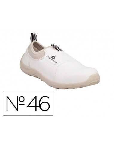 Zapatos de seguridad deltaplus microfibra pu suela pu mono-densidad color blanco talla 46