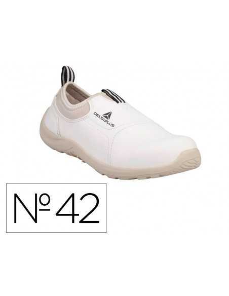 Zapatos de seguridad deltaplus microfibra pu suela pu mono-densidad color blanco talla 42