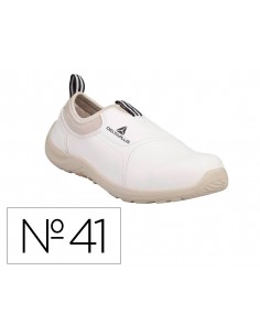 Zapatos de seguridad deltaplus microfibra pu suela pu mono-densidad color blanco talla 41