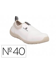 Zapatos de seguridad deltaplus microfibra pu suela pu mono-densidad color blanco talla 40
