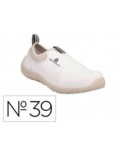 Zapatos de seguridad deltaplus microfibra pu suela pu mono-densidad color blanco talla 39