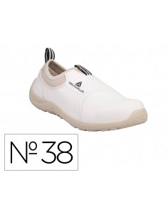 Zapatos de seguridad deltaplus microfibra pu suela pu mono-densidad color blanco talla 38