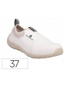 Zapatos de seguridad deltaplus microfibra pu suela pu mono-densidad color blanco talla 37