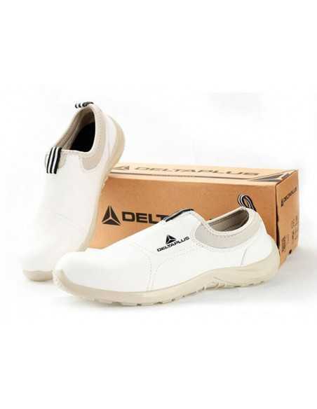 Zapatos de seguridad deltaplus microfibra pu suela pu mono-densidad color blanco talla 37 Zapatos de seguridad deltaplus microfibra pu suela pu mono-densidad color blanco talla 37