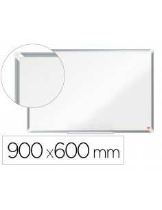 Pizarra blanca nobo premium plus acero vitrificado magnetica 900x600 mm